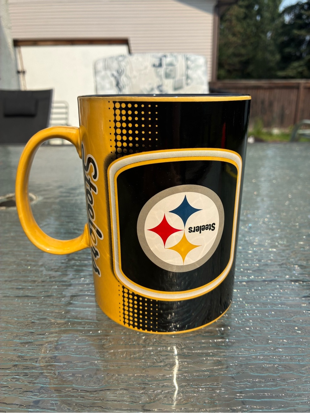 Authentic NFL Pittsburgh Steelers Upside Down Printed Logo Coffee Mug